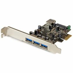 StarTech.com Scheda Espansione PCI Express USB 3.0 SuperSpeed a 4 porte [ 3 esterne, 1 interna ] 