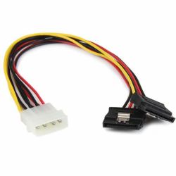 StarTech.com Adattatore splitter cavo di alimentazione Y LP4 a 2 SATA latching da 30 cm - 4 pin a dual SATA 