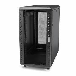 StarTech.com Armadio Rack 19" 18U su Ruote a 4 Montanti, Server Rack 19 pollici Mobile con pannelli laterali romovibili e serratura. Rack Dati con Profondità Regolabile per apparecchiature informatiche / AV / IT 