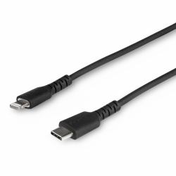StarTech.com Cavo durevole da USB-C a Lightning da 1m nero - Cavo di alimentazione/sincronizzazione in Fibra aramidica robusta per impieghi intensivi da USB tipo C a Lightening - Certificato Apple MFi per iPad/iPhone 12 