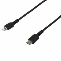 StarTech.com Cavo durevole da USB-C a Lightning da 2m nero - Cavo di alimentazione/sincronizzazione in Fibra aramidica robusta per impieghi intensivi da USB tipo C a Lightening - Certificato Apple MFi per iPad/iPhone 12 