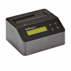 StarTech.com Docking Station per Hard Disk a Singolo Slot - Dock USB 3.0 Standalone con funzione Eraser e Sanificazione per HDD/SSD SATA II, 9 Modalità di Cancellazione - Display LCD, Porta Stampante DB-9 - TAA 