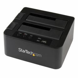 StarTech.com Docking Station per Hard Disk a 2 Slot - Duplicatore Standalone USB 3.0 [5 Gbps]/eSATA per SSD/HDD SATA III 2.5/3.5", Clonatore di Hard Drive con Carica dall'Alto 