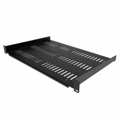 StarTech.com Mensola Rack 19" 1U - Ripiano Ventilato per Armadio Rack 19 pollici a sbalzo per Dispositivi e Apparecchiature di rete non installabili a Rack; Resistente: supporta fino a 25kg, Profondità 30 cm, Nera 