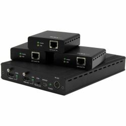StarTech.com Kit extender HDBaseT a 3 porte con 3 Ricevitori - Splitter HDMI 1x3 via Cat5 - fino a 4K 