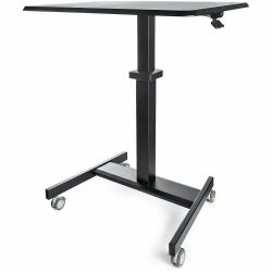 StarTech.com Scrivania Sit-Stand per lavorare in piedi o seduti - Postazione di lavoro ergonomica mobile e regolabile in altezza - Standing workstation - Desk per computer/pc su ruote bloccanti per studenti/insegnati 