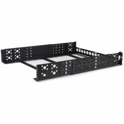 StarTech.com Guide rack universali 2U - Staffe di montaggio fisse - Binari per rack da 19" a profondità regolabile per apparecchiature non montabili a rack - Nero 