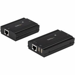 StarTech.com Extender USB 2.0 a 4 porte - Estensore Ethernet USB 2.0 multiporta via CAT5 CAT6 100m - USB Extender Hub via Lan compatibile RJ45 - Kit Prolunga USB 2.0 alimentato - 480 Mbps 