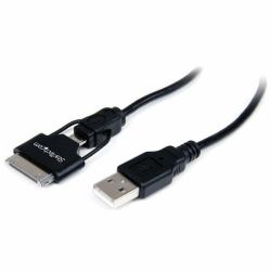 StarTech.com Cavo combo corto 65 cm connettore dock Apple 30 pin oppure Micro USB a USB per iPhone / iPod / iPad 