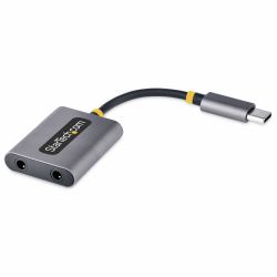 StarTech.com Adattatore USB-C a Jack 3.5mm - Splitter USB Type C per 2 Cuffie con Microfono - Scheda Audio Esterna USB C con 2 Uscite Jack/Aux - Sdoppiatore Jack USB Tipo C per Due Auricolari/Mic - DAC 24-bit 