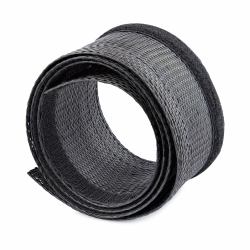 StarTech.com Guaina per cavi da 3 m con chiusura a strappo, accorciabile, diametro 3 cm, organizzatore per cavi di rete / guaina per fasci di cavi / robusto avvolgicavo con maglia in poliestere, Nero 