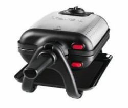 Tefal WM756D piastra per waffle 2 waffle 1200 W Nero, Acciaio inox 