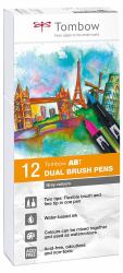 Tombow ABT Dual Brush Pen Set marcatore Grigio 12 pz 