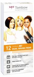 Tombow ABT evidenziatore 12 pz Pennello/punta sottile Multicolore 