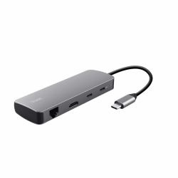 Trust 25672 hub di interfaccia USB tipo-C Grigio 