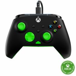Turtle Beach Rematch Core Nero/Verde - Gamepad cablato - Con licenza per Xbox Series XS, Xbox One e PC - Pulsanti audio, motori Rumble e grilletti a impulsi, cavo da 3 m 
