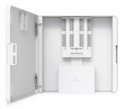 Ubiquiti 32 input zone alarm control - hub for hardwire intrusion - sensors powered using PoE++ input and optional battery backup.