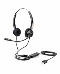 Urban Factory USB HEADSET WITH REMOTE CONTROL Auricolare Cablato A Padiglione USB Type-C / USB Type-A Nero 
