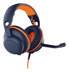 V7 Safe Sound2 Education Headset - Stereo - Mini-telefono [3,5 mm] - USB-A - USB-C - Cablato - On-ear - Binaurale - Circumaurale - Cavo da 6 piedi - Controller in linea - Uscita acustica configurabile - Cancellazione del rumore - Microfono bidirezionale - Archetto imbottito regolabile e cuscinetti auricolari - Costruzione antimicrobica - Blu e arancione 