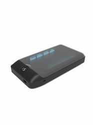 V7 Sterilizzatore UV con ricarica wireless 10W, N° 2 Lampade UV-C, Sterilizzazione al 99.99%. Perfetto per Smarphone fino a 7", chiavi, soldi, mascherine, carte di credito. 
