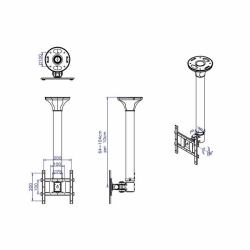 VALUE LCD TV Ceiling Mount 3 Joints 