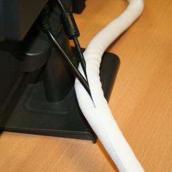 Value 19.08.3153 organizer per cavi Cable sock Scrivania Bianco 1 pezzo[i] 