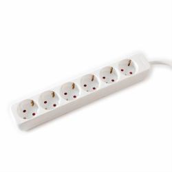Value Power Strip, 6-way, white, 3 m 