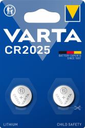 Varta LITHIUM Coin CR2025 [Batteria a bottone, 3V] Blister da 2 