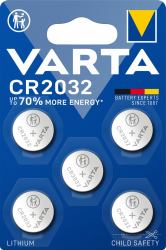 Varta LITHIUM Coin CR2032 [Batteria a bottone, 3V] Blister da 5 