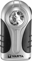 Varta Silver LED Light [incl. 3x Longlife Power AAA batterie e clip da appendere, compatto, robusto involucro in ABS] argento/nero per l'uso quotidiano, garage, pesca, auto, emergenze, interruzioni di corrente 