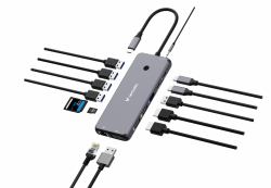 Verbatim CMH-14 USB tipo-C 5000 Mbit/s Argento 