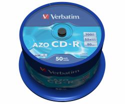 Verbatim CD-R AZO Crystal 700 MB 52x 50 pz 