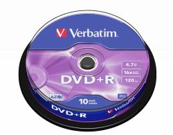 Verbatim DVD+R Matt Silver 4,7 GB 10 pz 