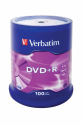 Verbatim DVD+R Matt Silver 4,7 GB 100 pz 