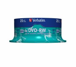 Verbatim DVD-RW Matt Silver 4,7 GB 25 pz 