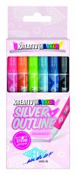 Wedo Silver Outline evidenziatore 6 pz Arancione 