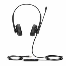 Yealink UH34 Dual Teams Auricolare Cablato A Padiglione Ufficio USB tipo A Nero 