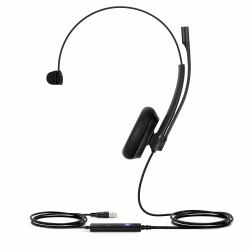 Yealink UH34 Lite Mono Teams Auricolare Cablato A Padiglione Ufficio USB tipo A Nero 