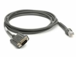 Zebra CBA-R08-S07ZBR cavo seriale Grigio 2,1336 m RS232 DB9 
