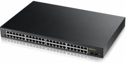 Zyxel GS1900-48HP Gestito L2 Gigabit Ethernet [10/100/1000] Supporto Power over Ethernet [PoE] 1U Nero 