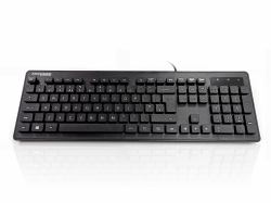 Accuratus AQUA tastiera Medico USB QWERTY Inglese UK Nero  - Versione UK