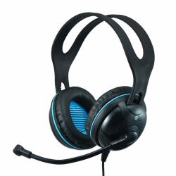 Andrea Communications EDU-455 Auricolare Cablato A Padiglione Ufficio USB tipo A Nero, Blu 