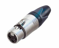 Cablenet NC3FXX-D cavo di collegamento XLR 3 pole Nero, Metallico 