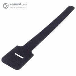 connektgear HOOK AND LOOP CABLE TIES 200X12 - PACK OF 10 BLACK