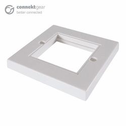 connektgear SINGLE FACEPLATE FOR RJ45 MOD - 2 MODULE VERSION 85 X 85MM WHIT