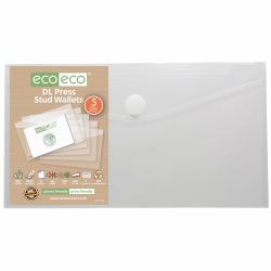 eco eco DL 95% Recycled Clear Press Stud Wallets [5]