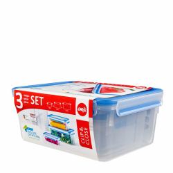 EMSA 508567 recipiente per cibo Rettangolare Scatola Trasparente 3 pz 