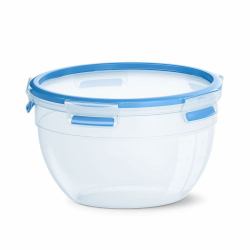 EMSA CLIP & CLOSE N10114 Rotondo Contenitore 2,6 L Blu, Trasparente 1 pz 
