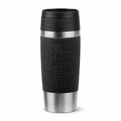 EMSA Travel Mug Classic N2020200 tazza da viaggio 360 ml Nero, Acciaio inox Acciaio inox 