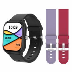 Entity AERO SMARTWATCH BERRY AND LILAC 5,11 cm [2.01"] TFT 48.7 mm Digitale 240 x 296 Pixel Touch screen Nero 